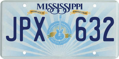 MS license plate JPX632