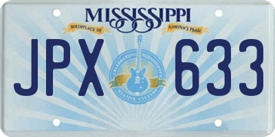 MS license plate JPX633