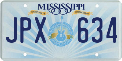 MS license plate JPX634