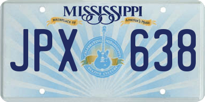 MS license plate JPX638