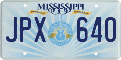 MS license plate JPX640