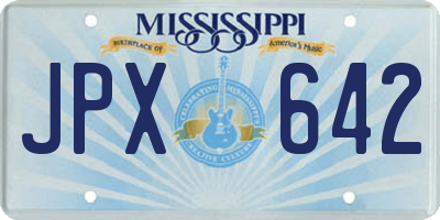 MS license plate JPX642