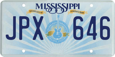 MS license plate JPX646