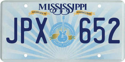 MS license plate JPX652