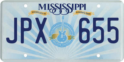MS license plate JPX655