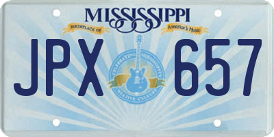 MS license plate JPX657