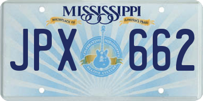 MS license plate JPX662