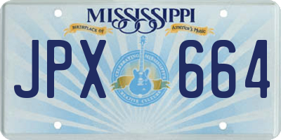 MS license plate JPX664
