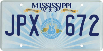 MS license plate JPX672