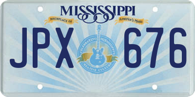 MS license plate JPX676