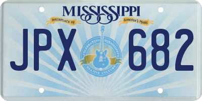 MS license plate JPX682