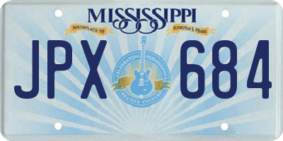 MS license plate JPX684