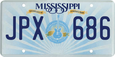 MS license plate JPX686
