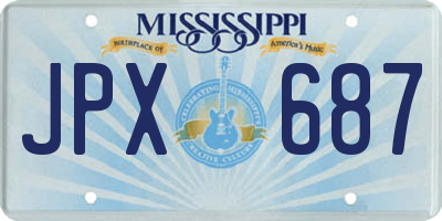 MS license plate JPX687
