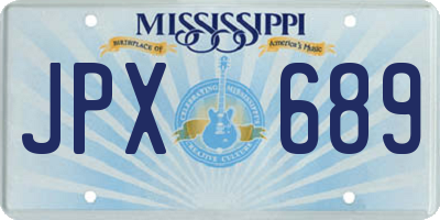 MS license plate JPX689