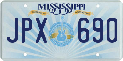MS license plate JPX690