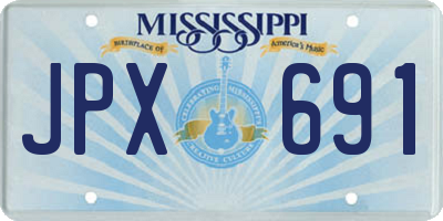 MS license plate JPX691