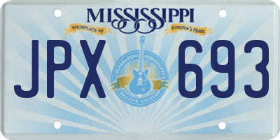 MS license plate JPX693