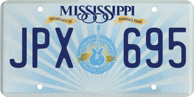 MS license plate JPX695