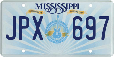 MS license plate JPX697