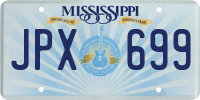 MS license plate JPX699