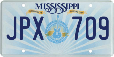 MS license plate JPX709