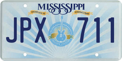 MS license plate JPX711