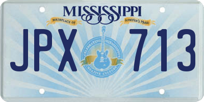 MS license plate JPX713