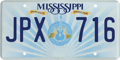 MS license plate JPX716