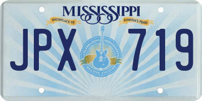 MS license plate JPX719