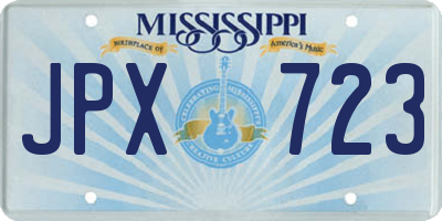 MS license plate JPX723