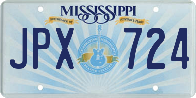 MS license plate JPX724
