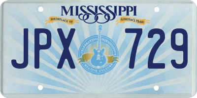 MS license plate JPX729