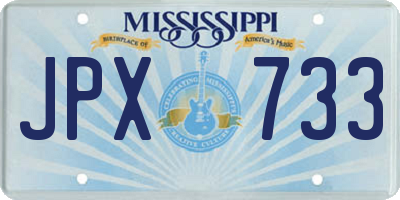 MS license plate JPX733