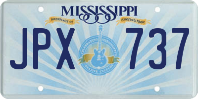 MS license plate JPX737