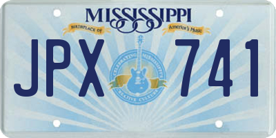 MS license plate JPX741