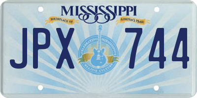 MS license plate JPX744