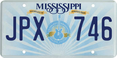 MS license plate JPX746