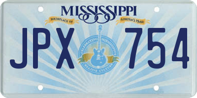 MS license plate JPX754