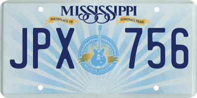MS license plate JPX756