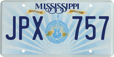MS license plate JPX757