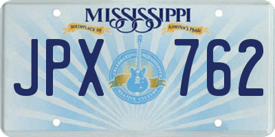 MS license plate JPX762