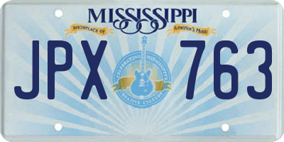 MS license plate JPX763