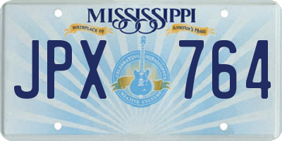MS license plate JPX764