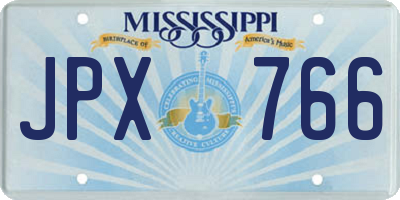 MS license plate JPX766