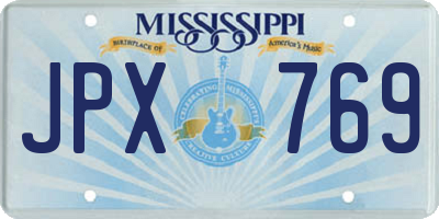 MS license plate JPX769