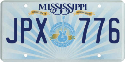 MS license plate JPX776
