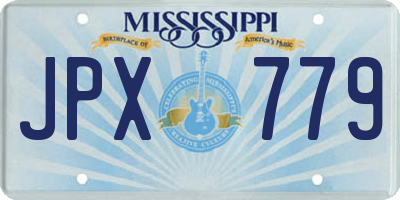 MS license plate JPX779