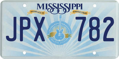 MS license plate JPX782