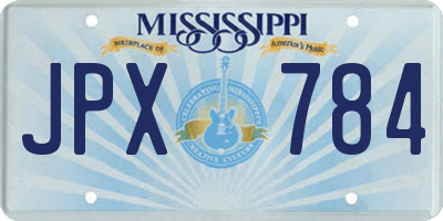 MS license plate JPX784